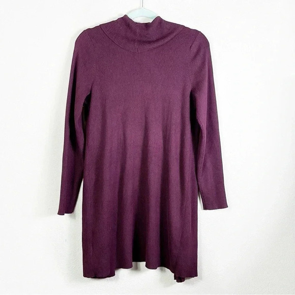 Lauren Ralph Lauren Sweater Ruffle Open Front Cardigan Maroon size M - Picture 2 of 8
